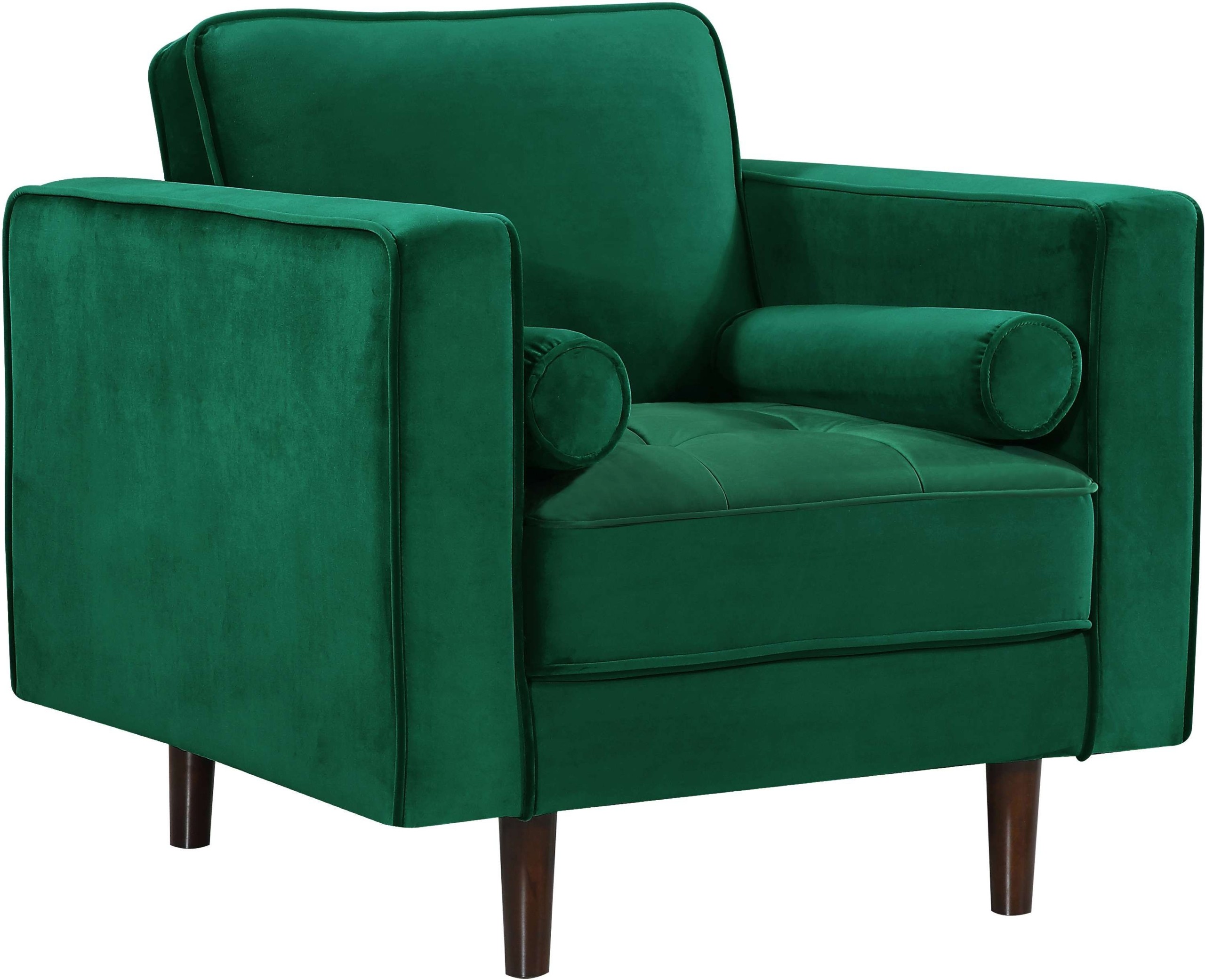 green velvet chair living room