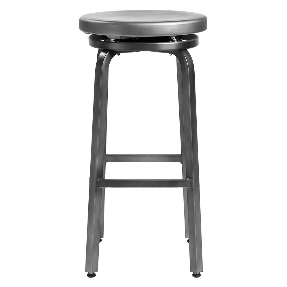 Miller b swivel bar stool brushed nickel collectic home
