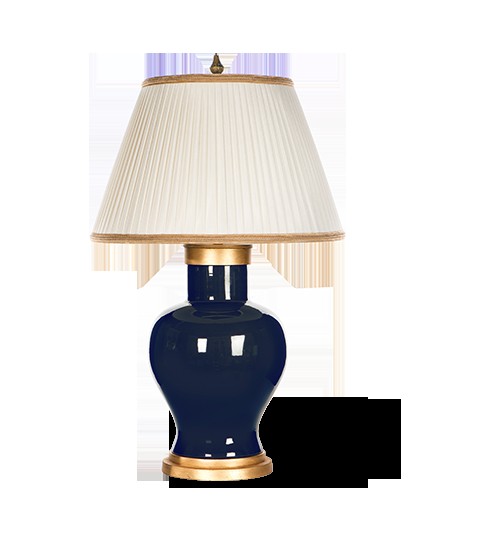 Navy blue table lamp master slider