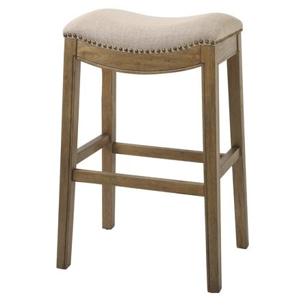 Newridge home saddle style 30 bar height stool with cream