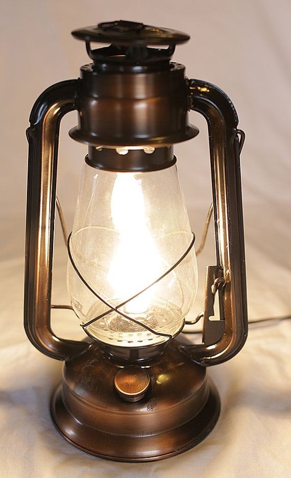 Old fashioned electrified kerosene 12 lantern door
