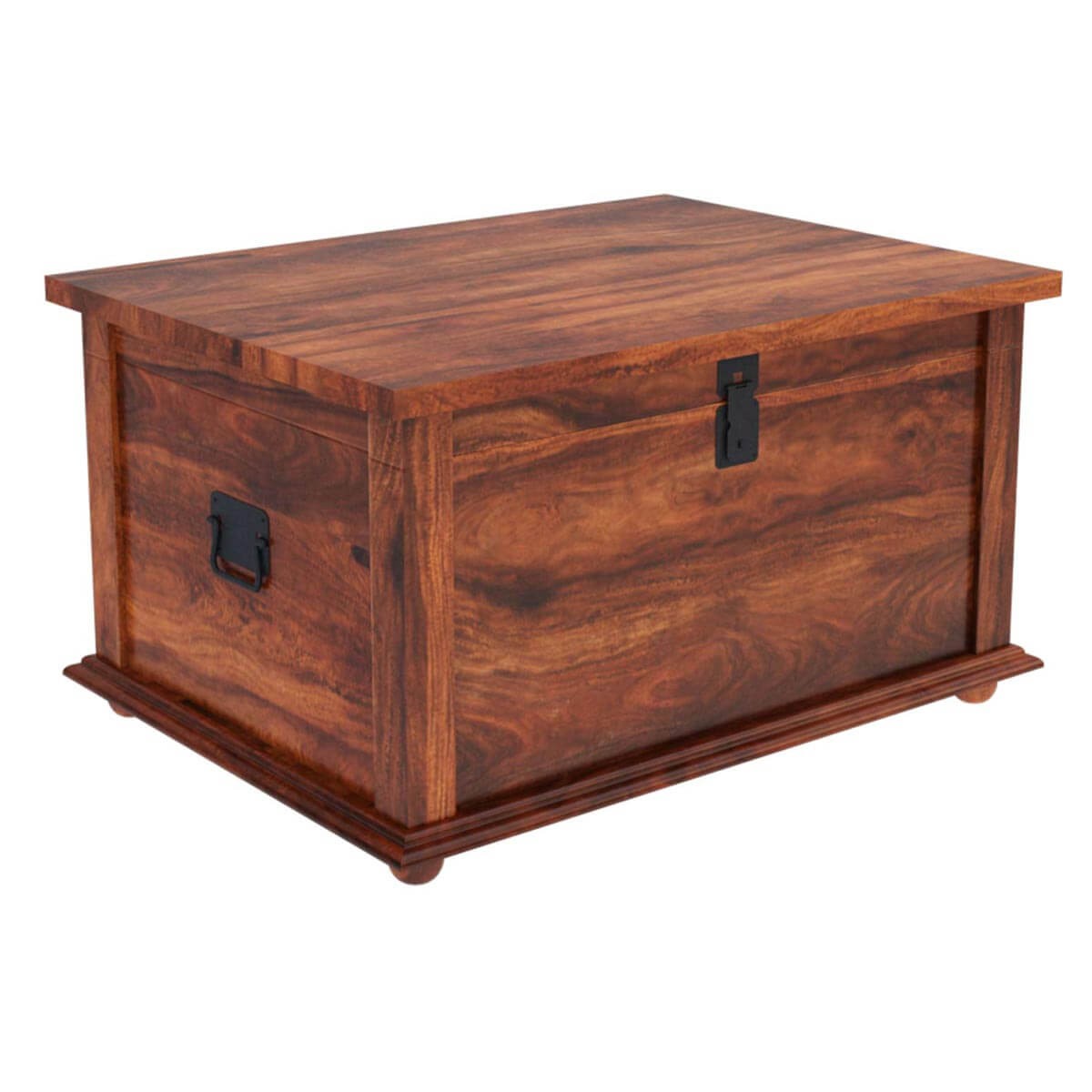 Primitive wood storage grinnell storage chest trunk coffee 5