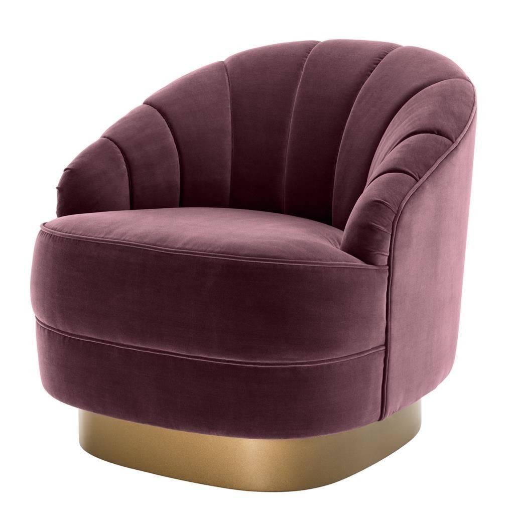 Purple upholstered barrel chair eichholtz hadley