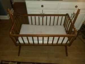 Rare vintage antique cradle swing bassinet jenny lind ebay