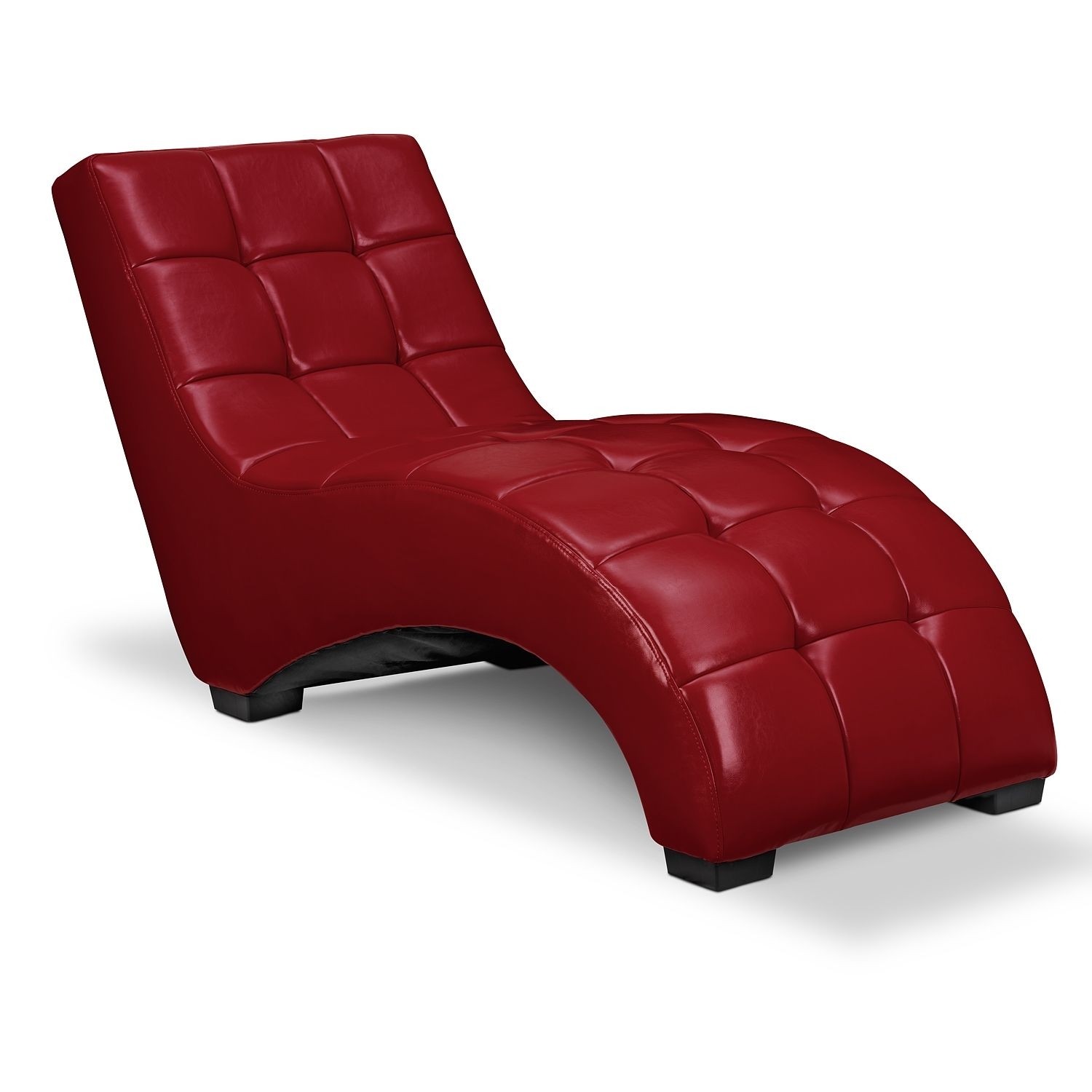 Red chaise lounge indoor home designing 1