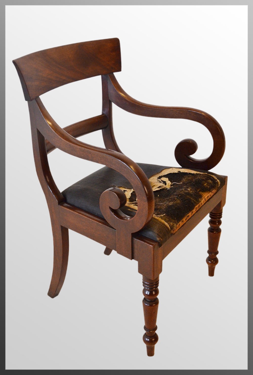 Regency armchair english chair scroll arm antiques atlas 1