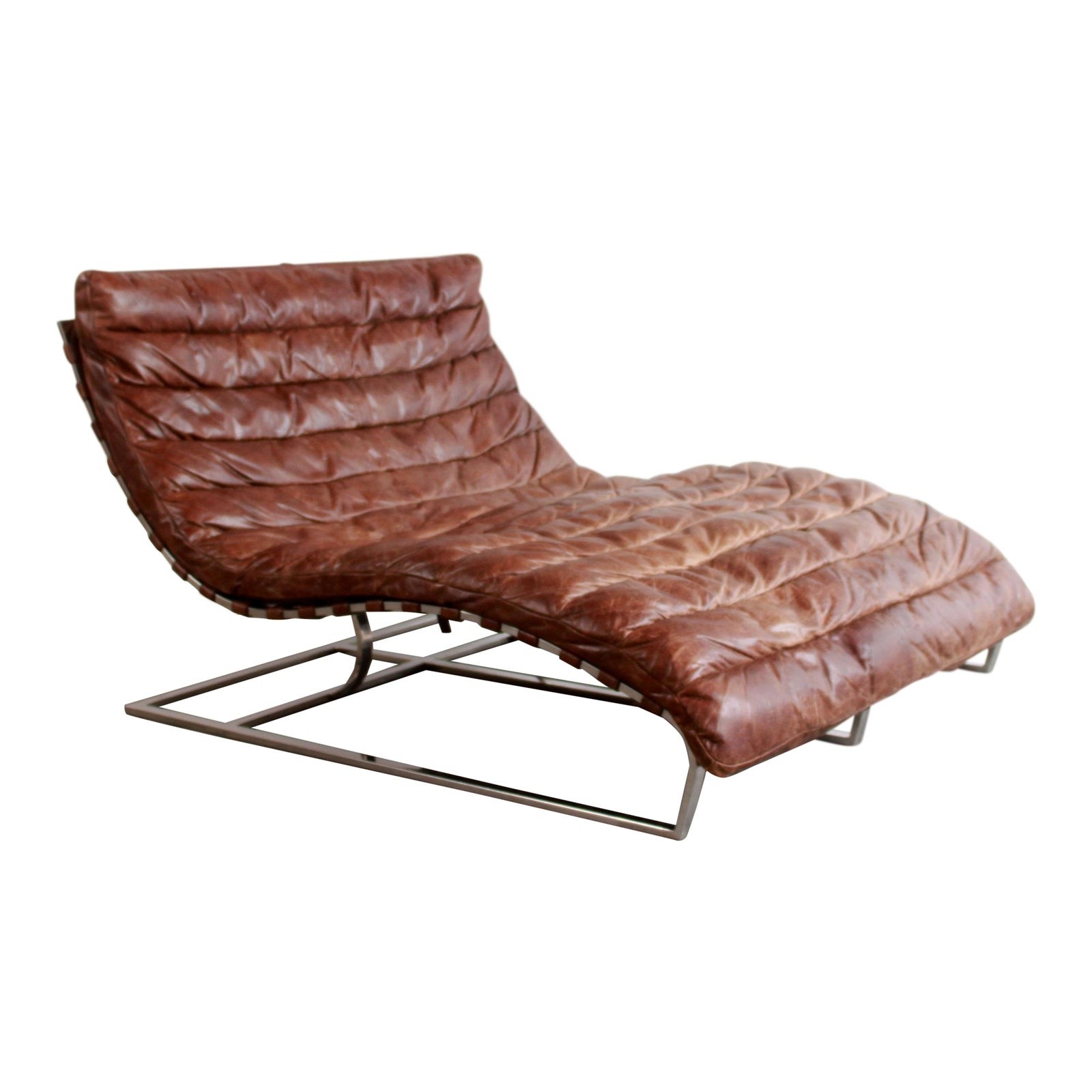 Restoration hardware oviedo double chaise lounge in brown