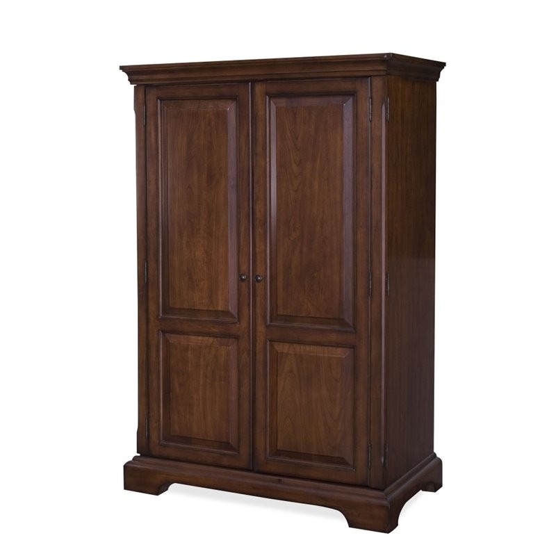 Riverside cantata computer armoire in burnished cherry 4985