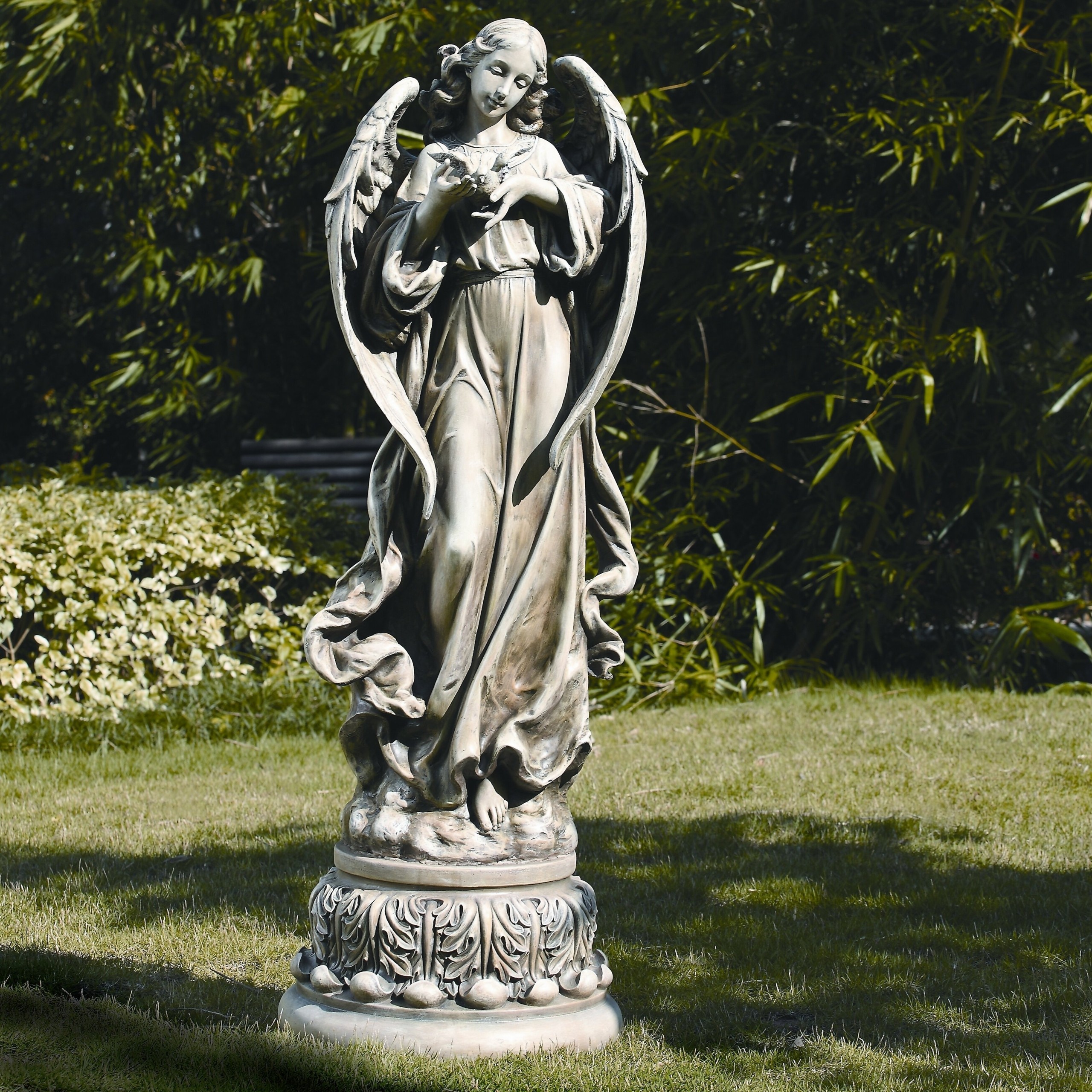 Roman inc garden angel with dove figurine reviews