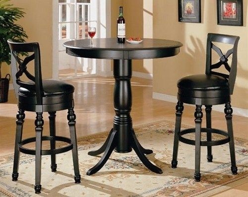 Round black pub table and chairs pub table and chairs