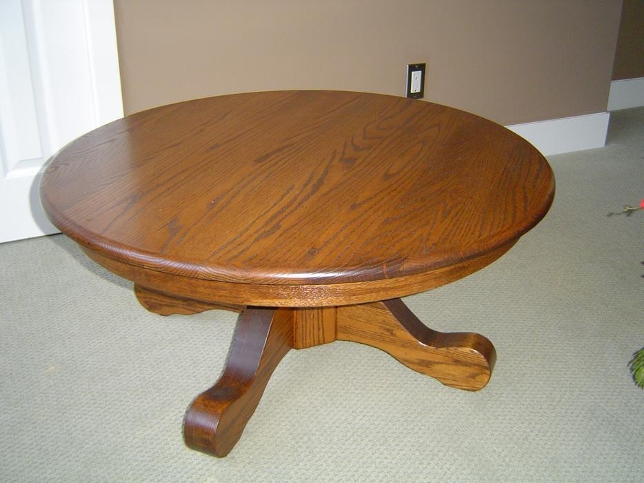 Round oak coffee table campbell river comox valley