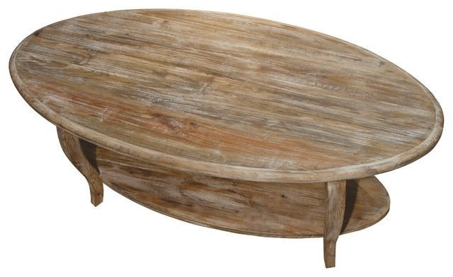 Rustic reclaimed oval coffee table driftwood farmhouse