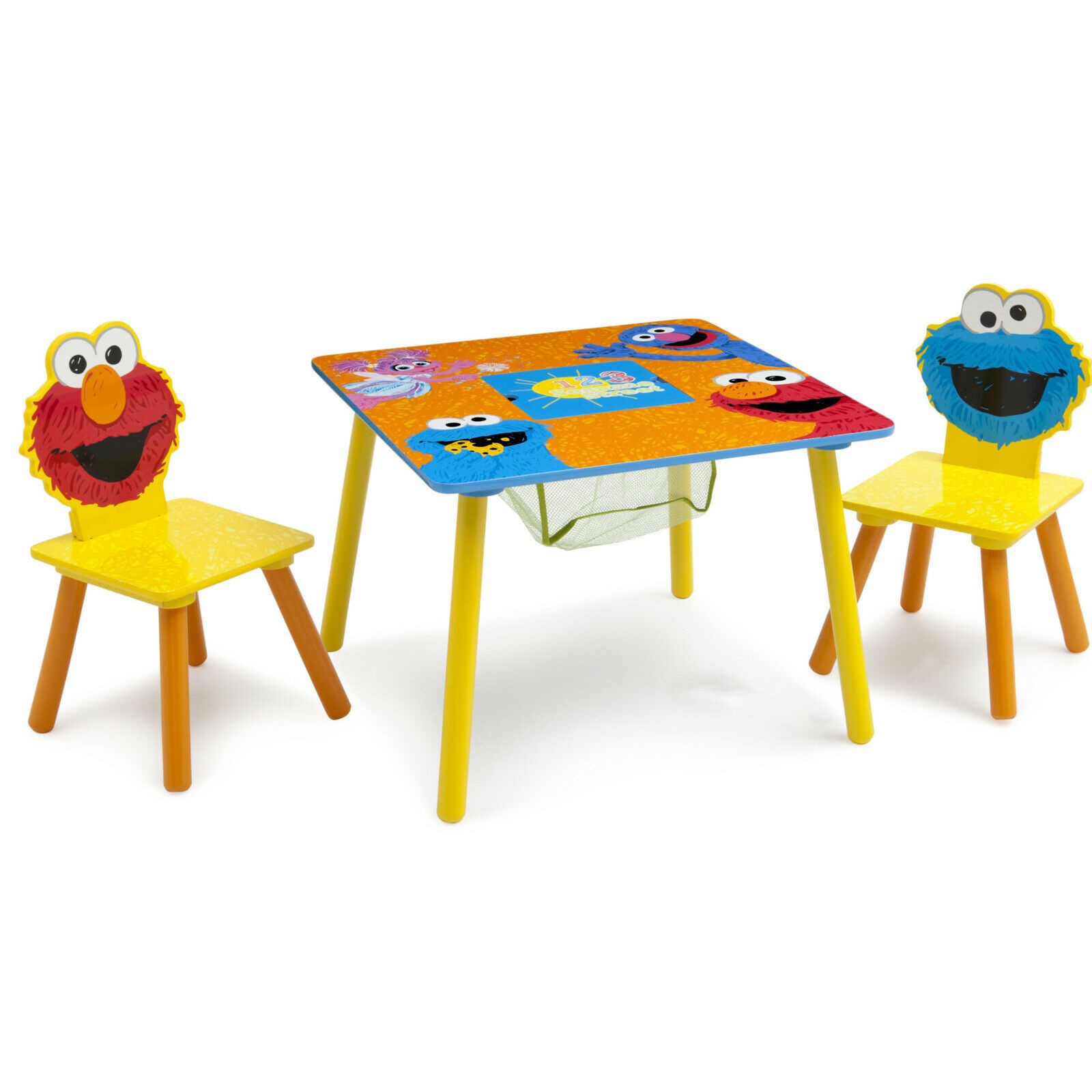 Sesame street toddler table and chair set storage learning