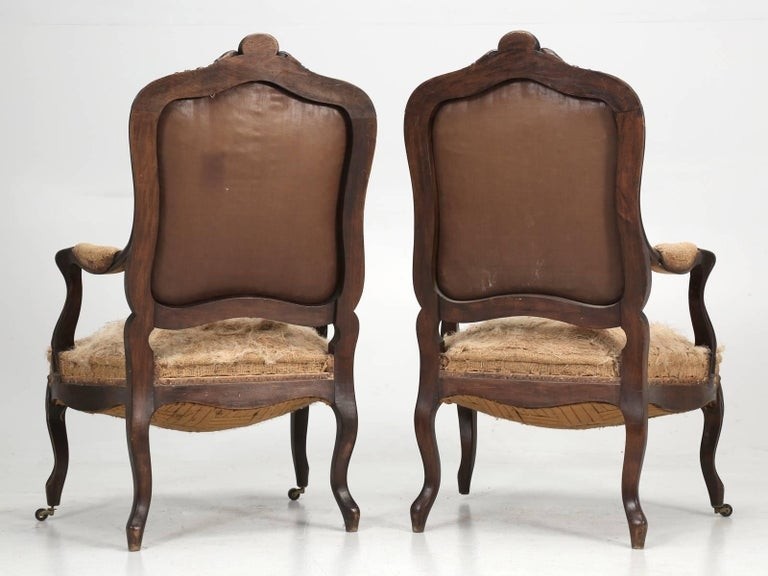 Set of six carved french antique living room or parlor