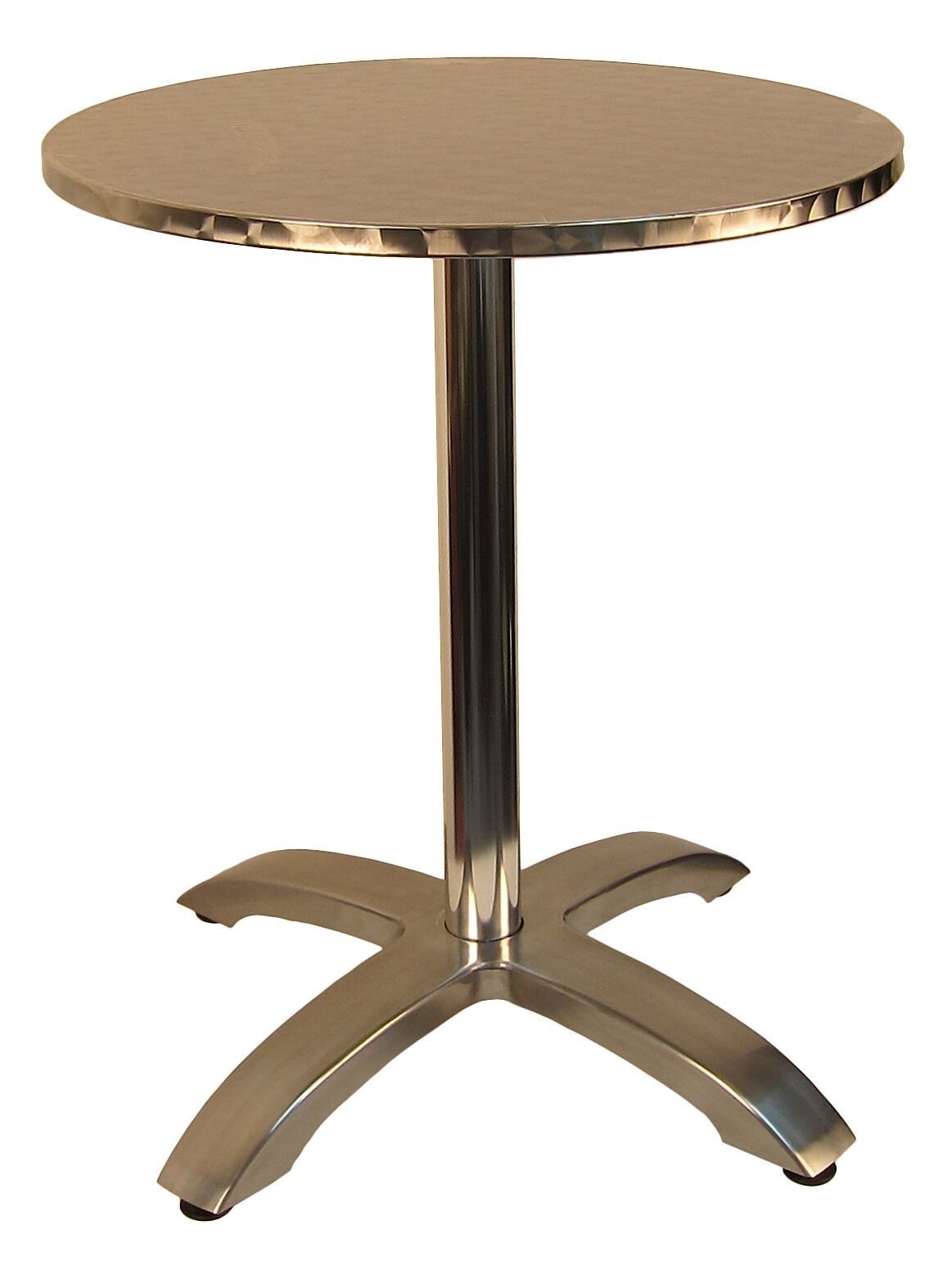 Stainless aluminum round indoor outdoor bar table pub