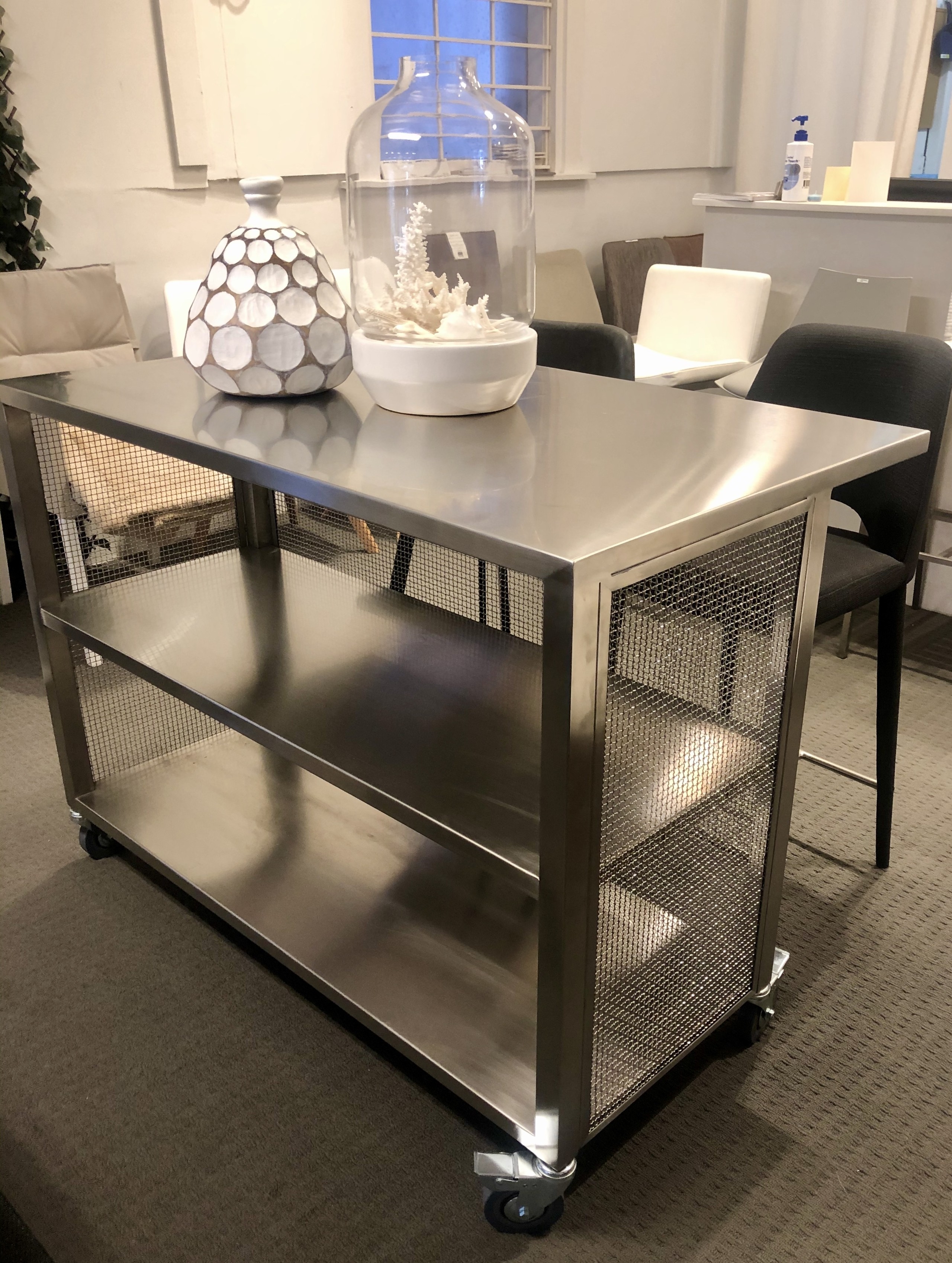 Stainless steel bar table moss furniture moss furniture