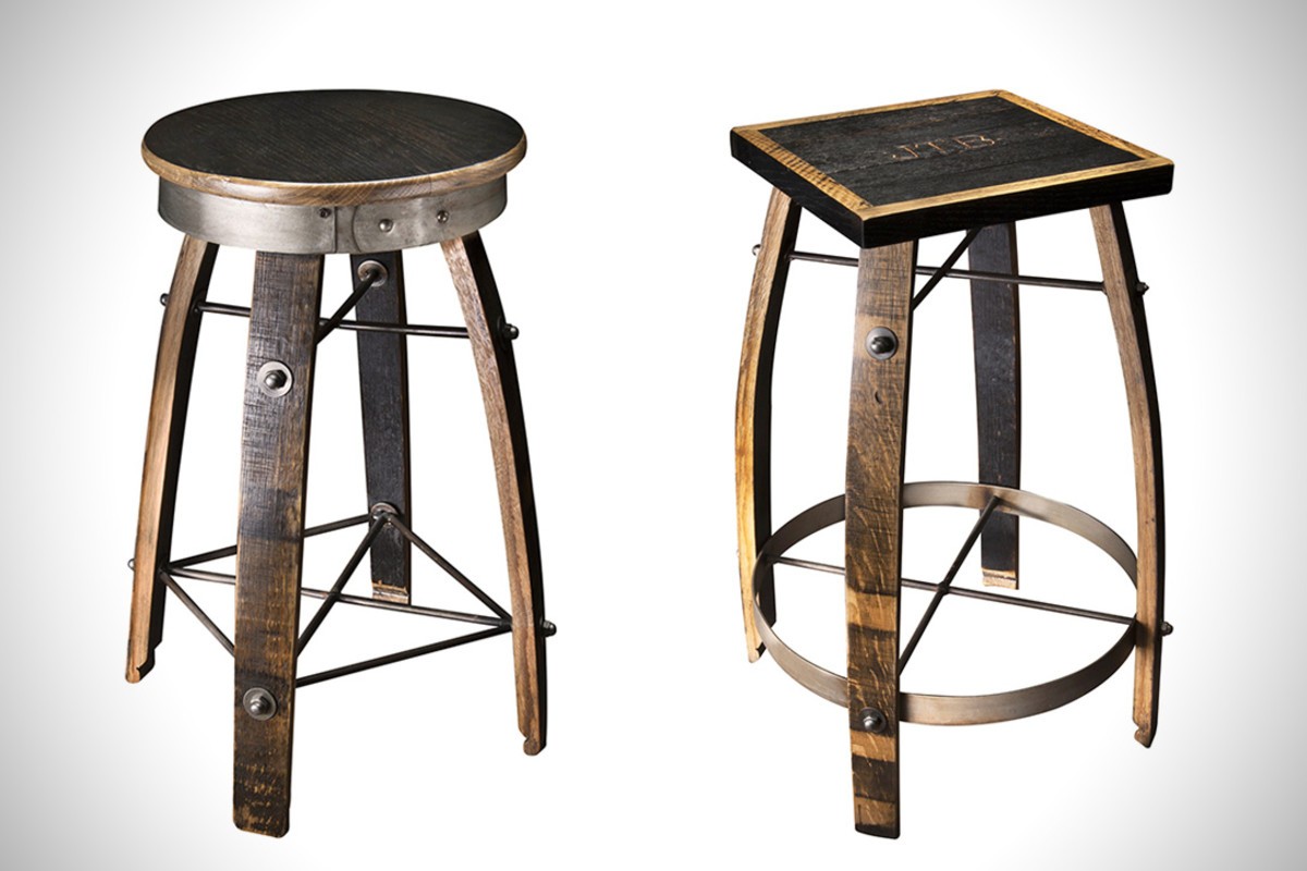 Support our troops with barstools made from jack daniels