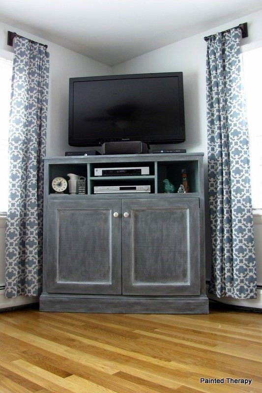 Tall corner media console tv stand plans living room tv