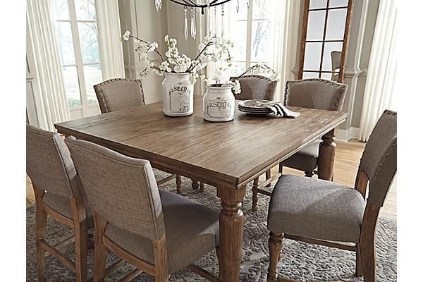The tanshire counter height dining room table from ashley