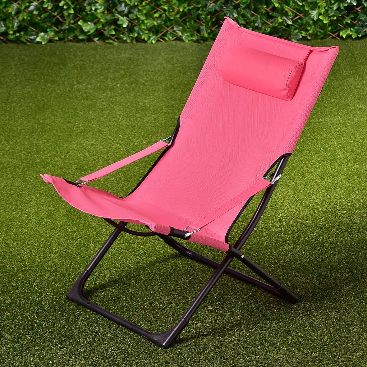 Tropic garden relaxer deck chair pink garden furniture