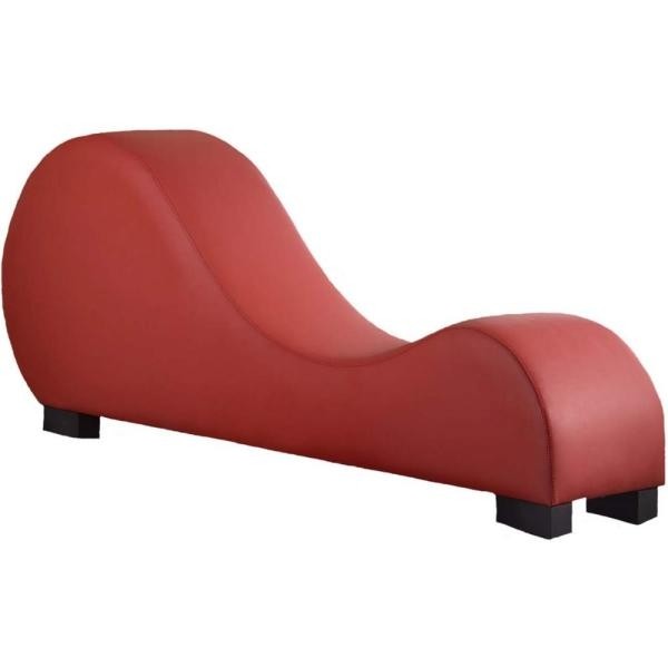 Unbranded red faux leather chaise lounge cl 12 the home