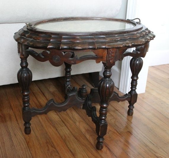 Vintage antique coffee table 1910s victorian style etsy