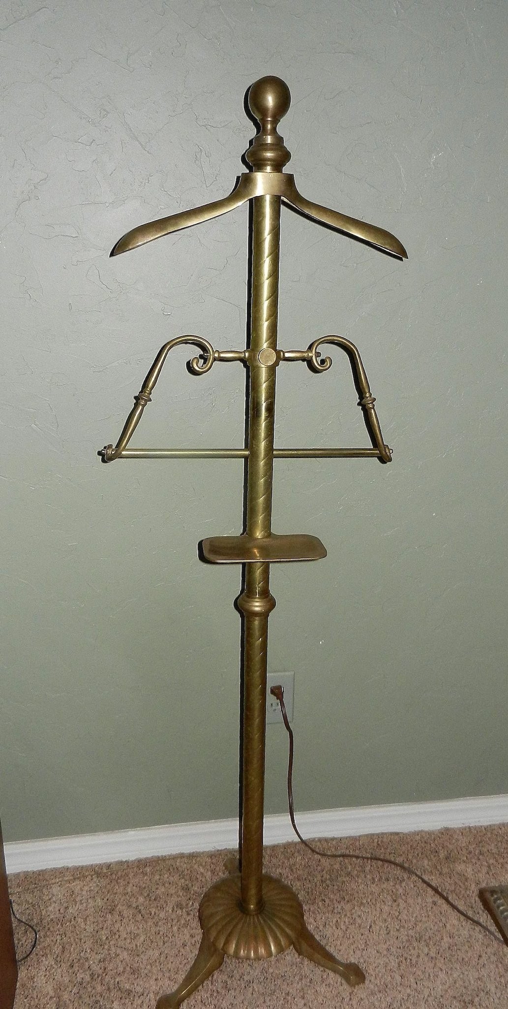 Vintage brass valet stand my grandmother had one ruby lane