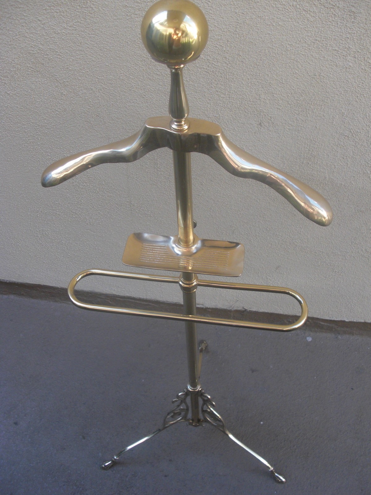 Vintage brass valet stand omero home