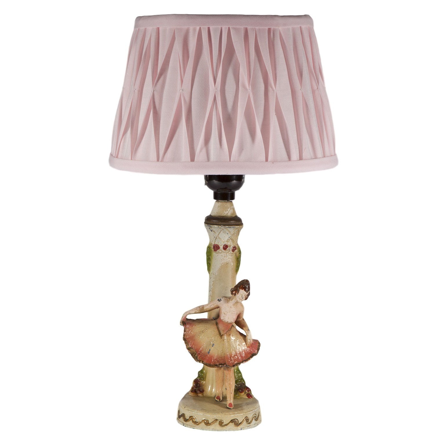 Vintage metal ballerina dancer lamp