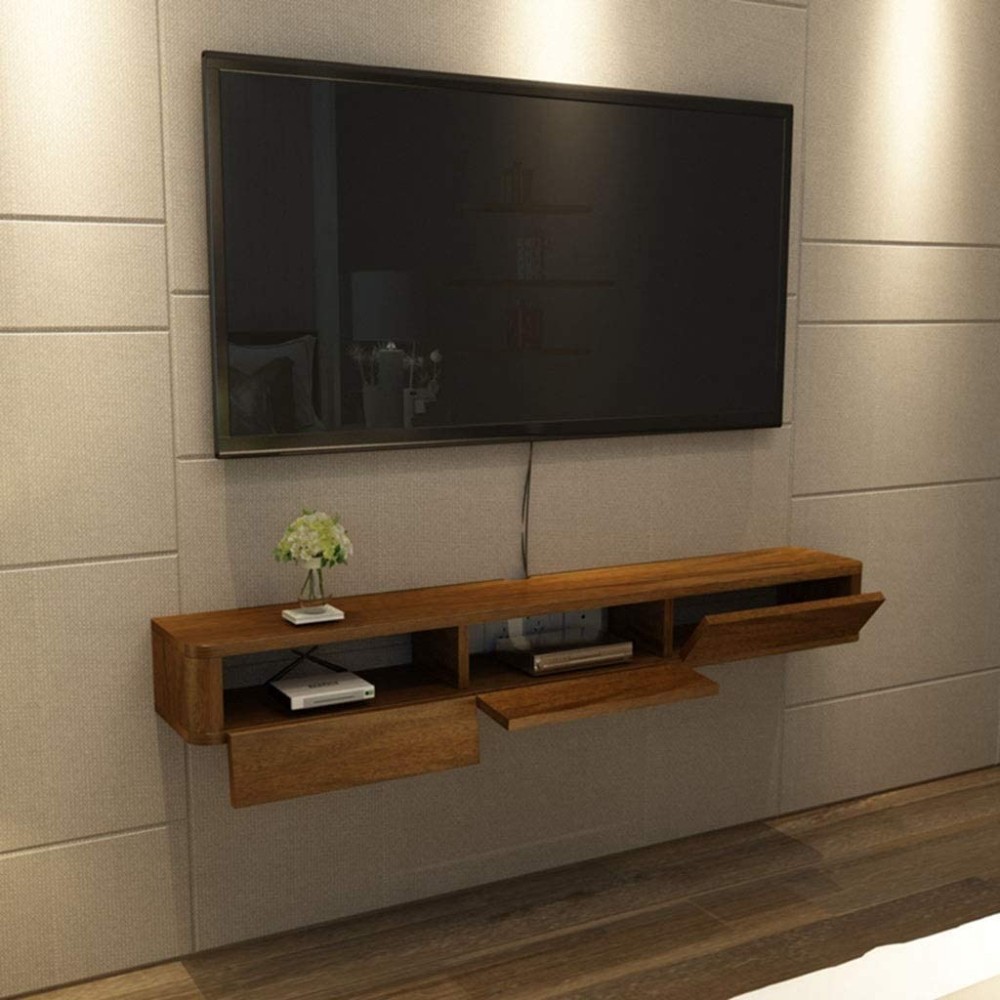 Wall mounted floating tv stand media console modern