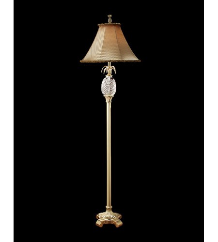 Waterford crystal polished brass hospitality floor lamp