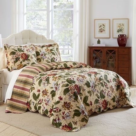 Waverly laurel springs 3 piece king size bedspread set