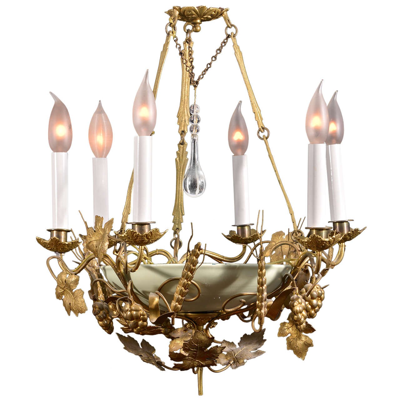 Whimsical six light chandelier at 1stdibs