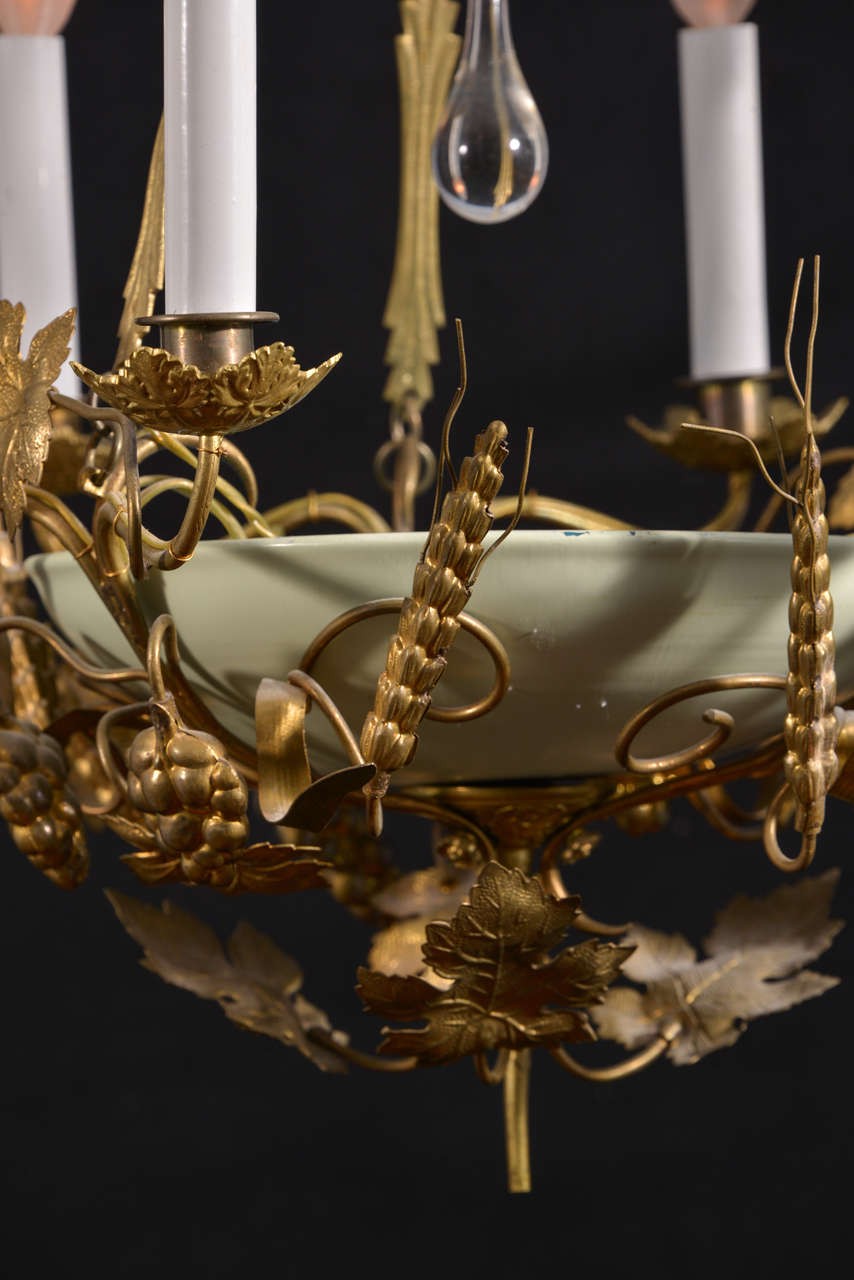 Whimsical six light chandelier for sale at 1stdibs