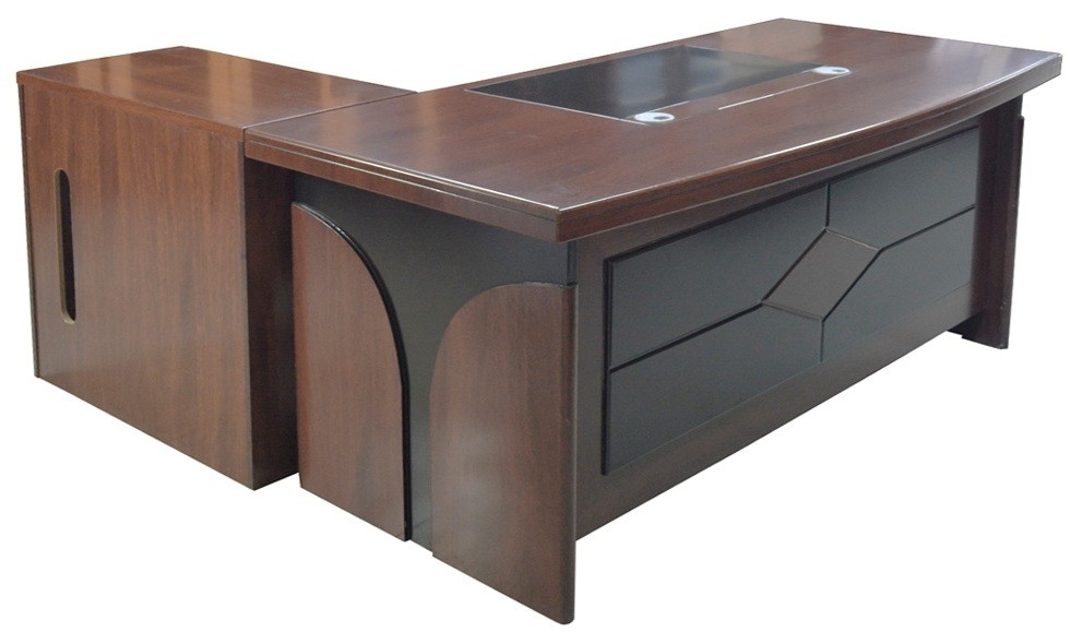 Wooden executive desk with side return eros furniture
