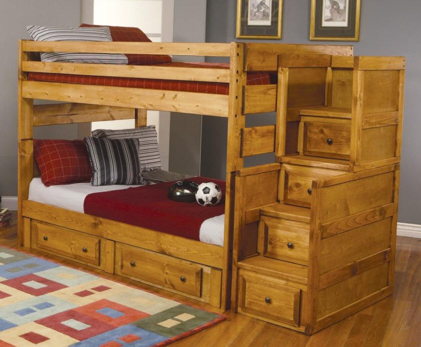 Wrangle hill bunk bed with under bed storage
