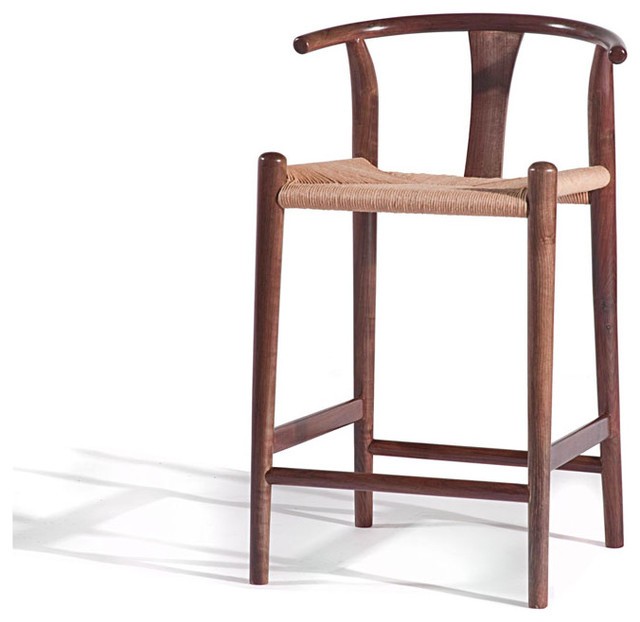 Xian counter stool medium walnut midcentury bar
