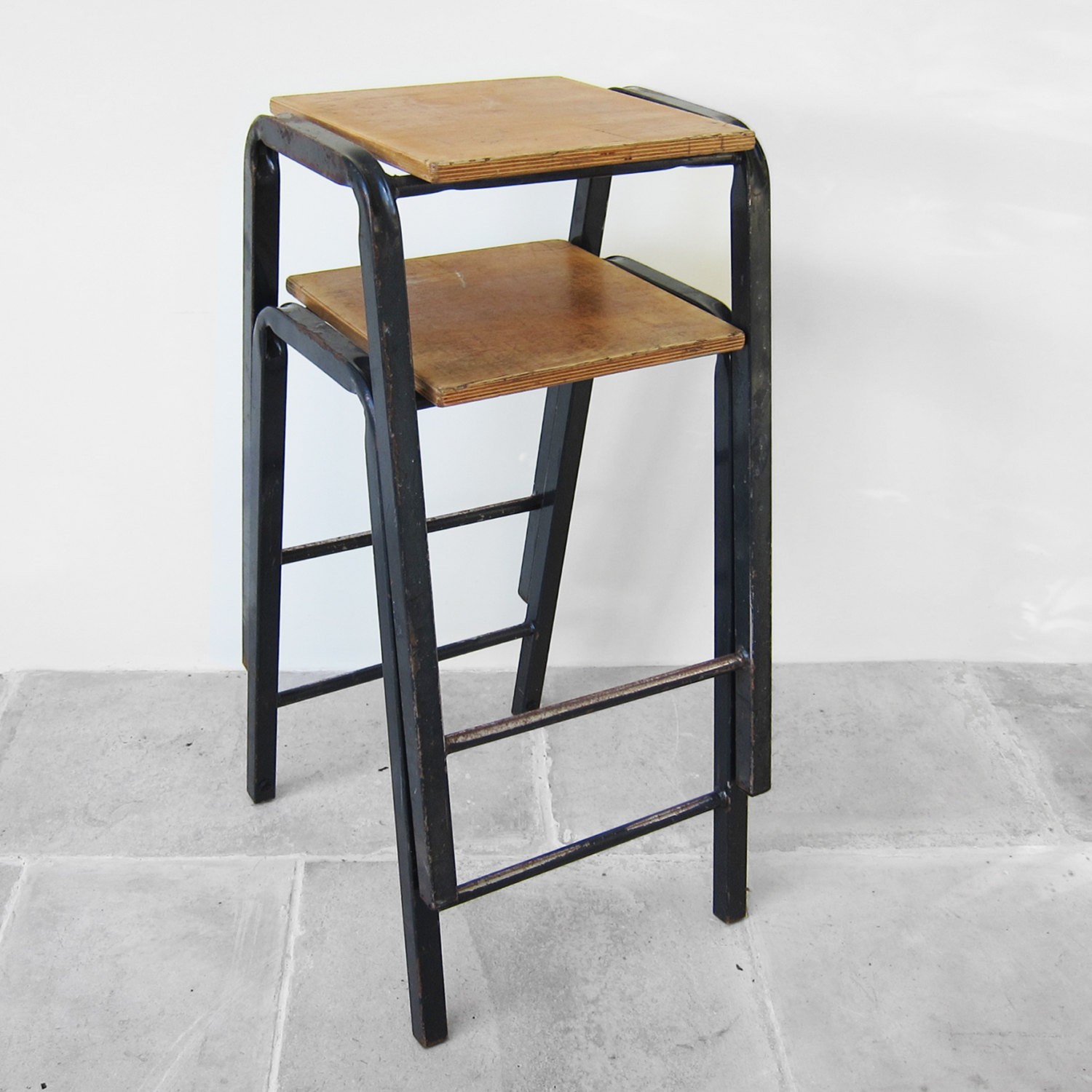 Vintage School Lab Stools Stacking 9 Available 