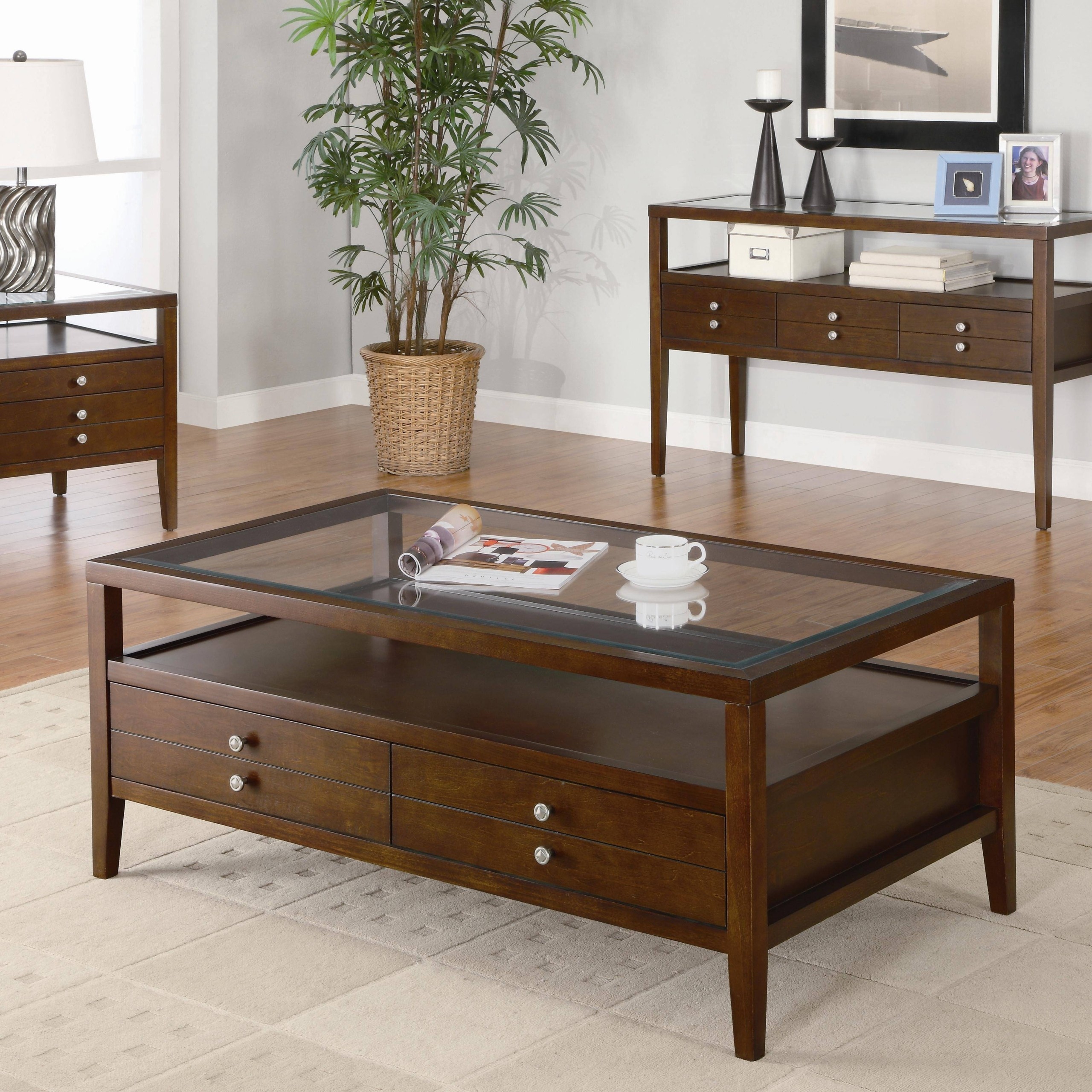 30 best collection of square dark wood coffee tables