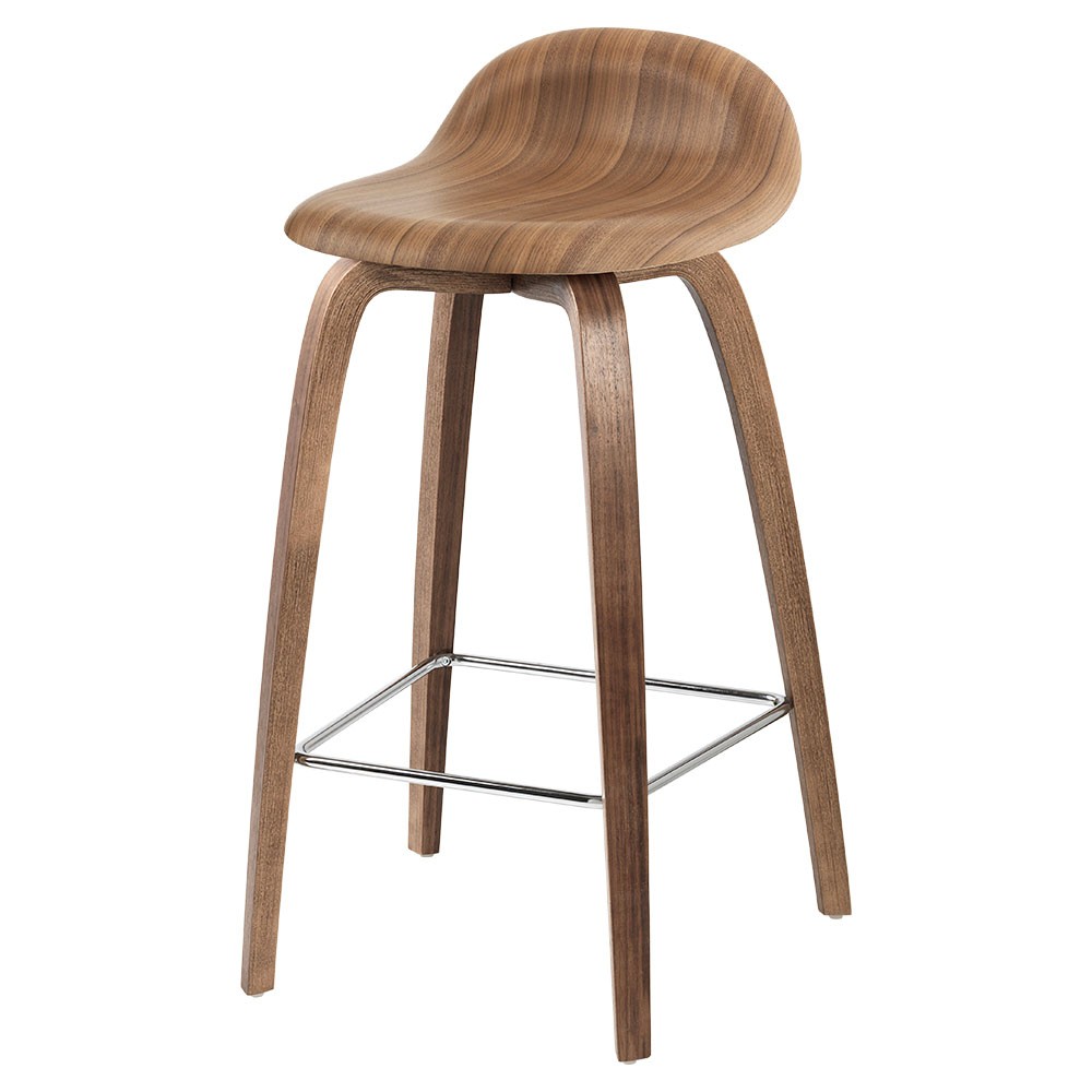 3d counter stool american walnut wood base rouse home