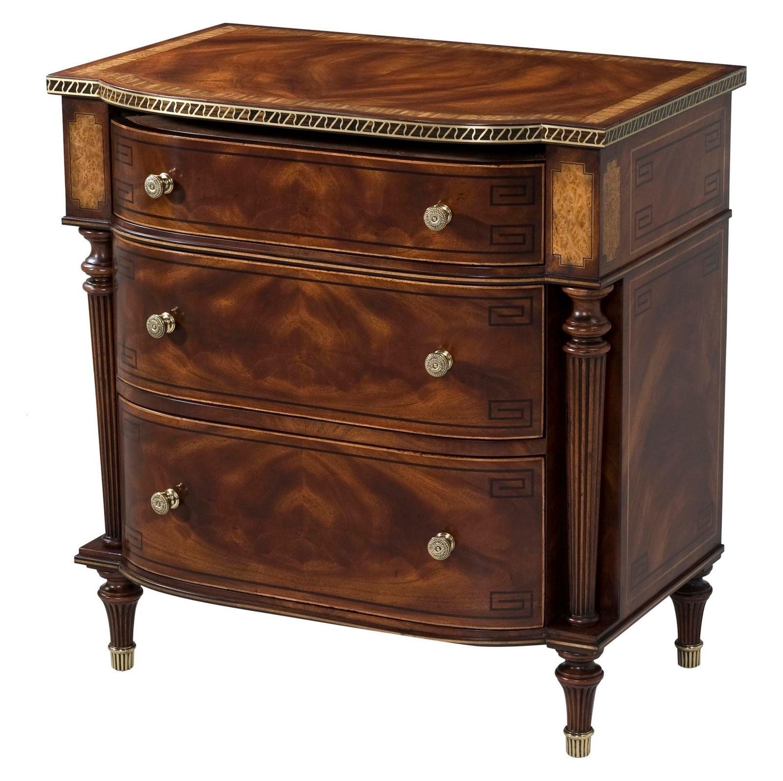 A mahogany veneered nightstand bedsides from brights of