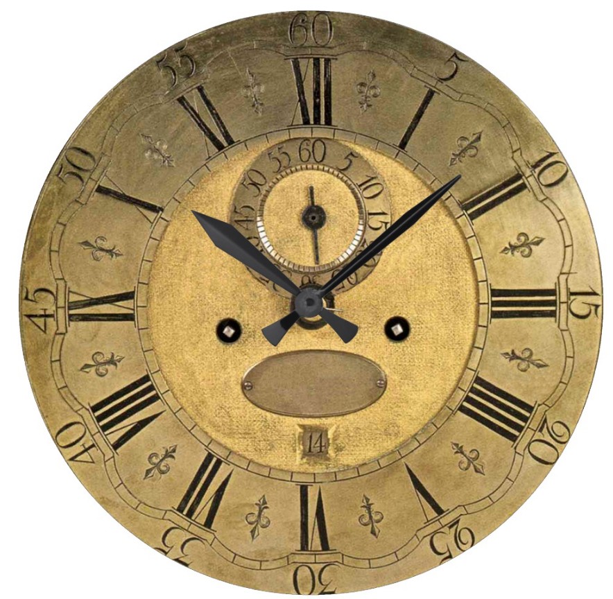 Antique style round large wall clock