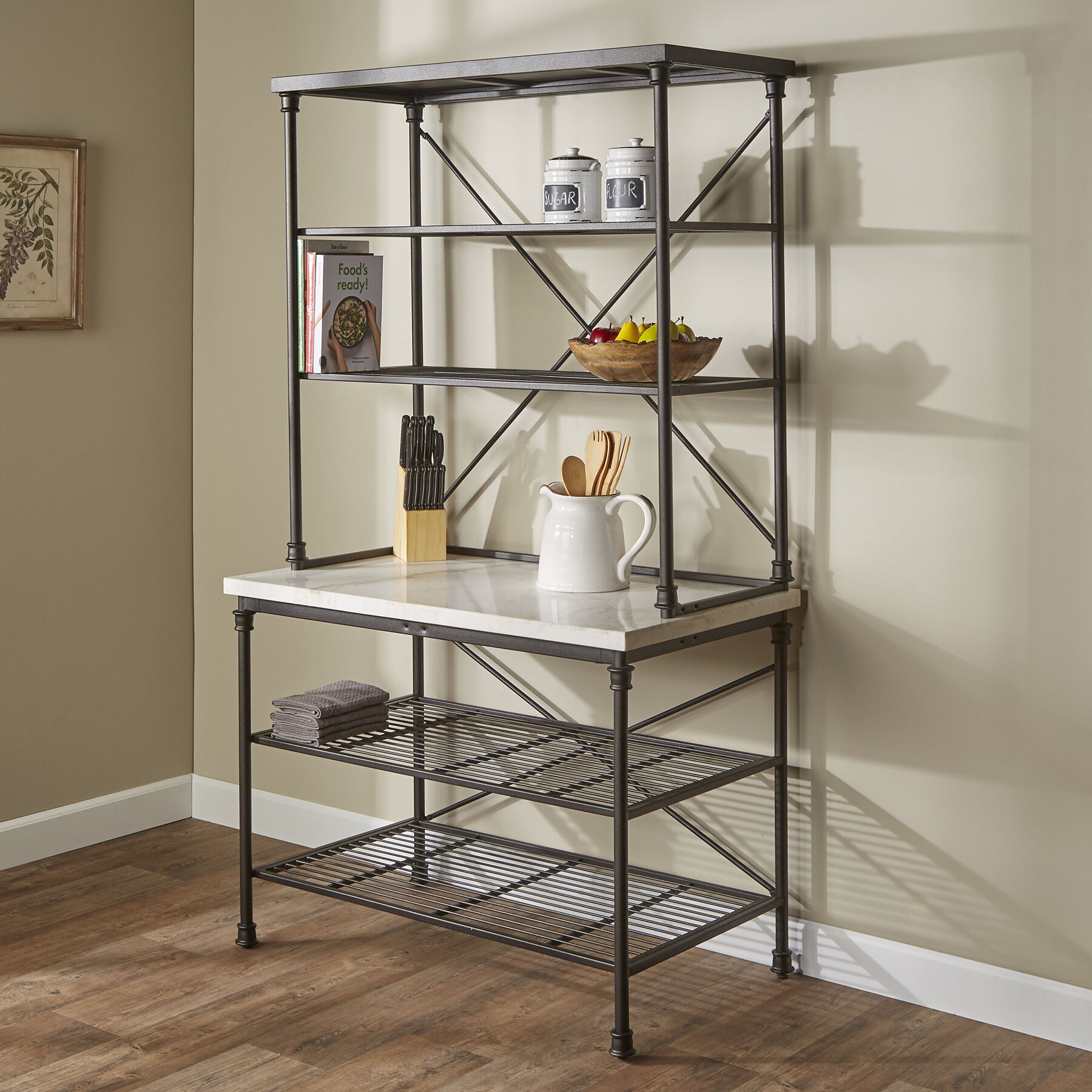 Fancy bakers rack hot sale