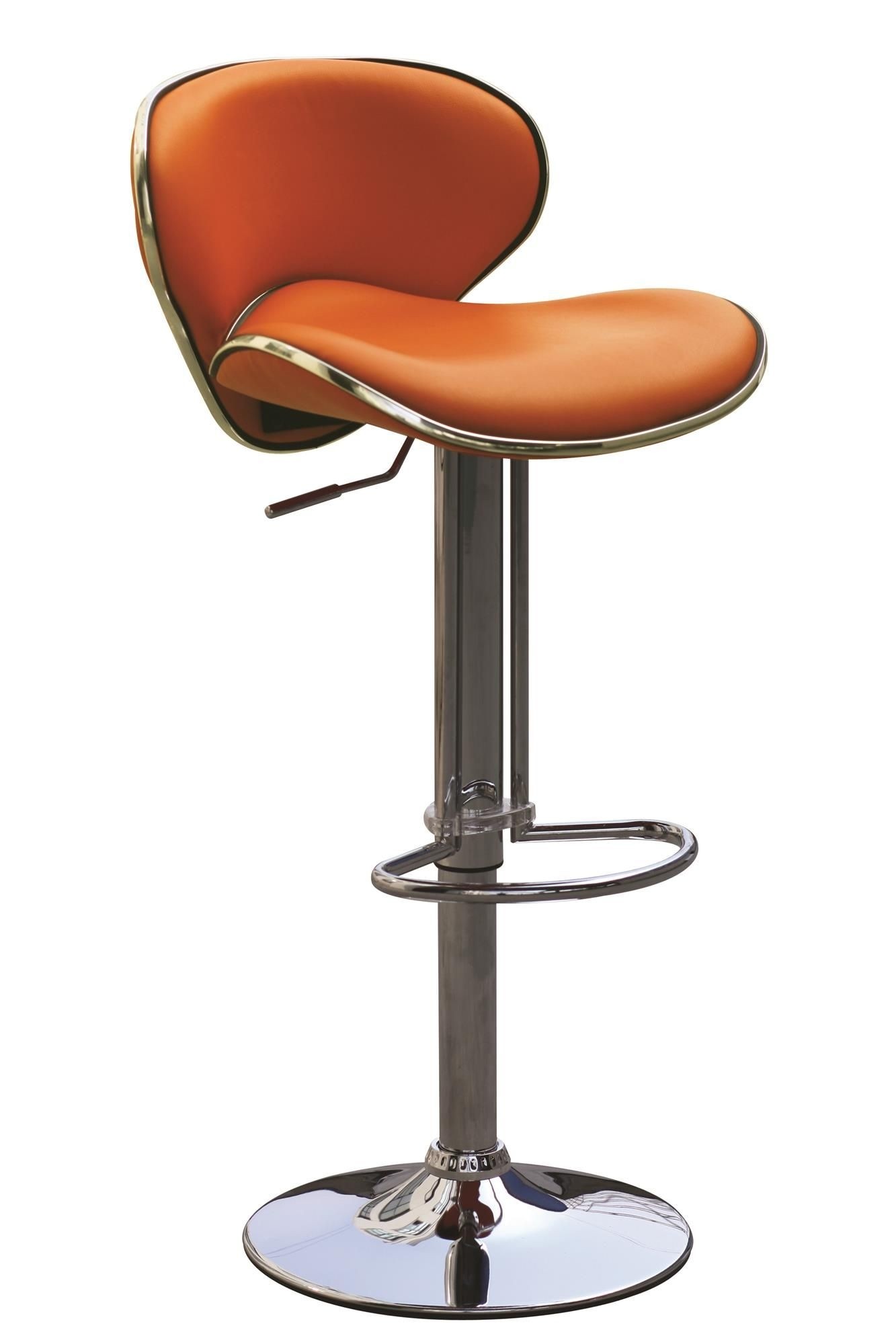 Barstools nigella faux leather orange bar stool orange