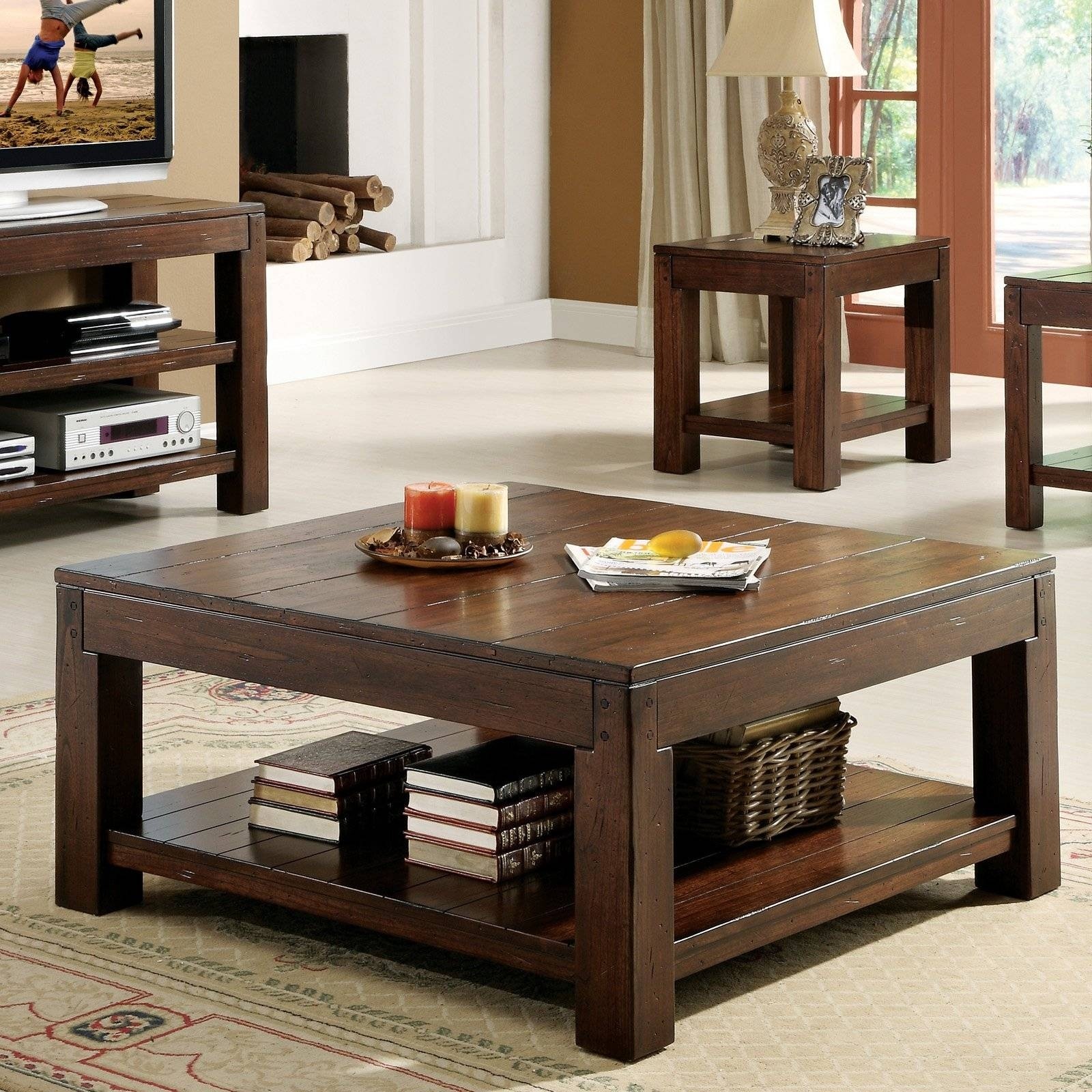 Dark Wood Square Coffee Table - Ideas on Foter