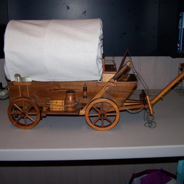Best old vintage handcrafted covered wagon lamp for sale