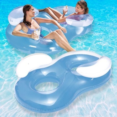 Bestway double ring float swimming pool lounge 2 pack