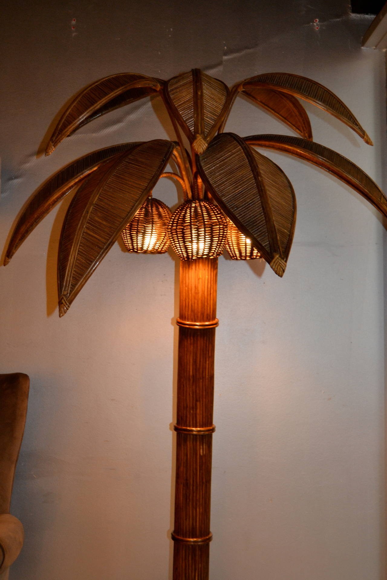 Big palm tree lamp large palm tree floor lamp cabtivist