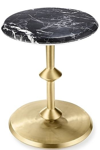 Black golden round table design by metl wood at pernia