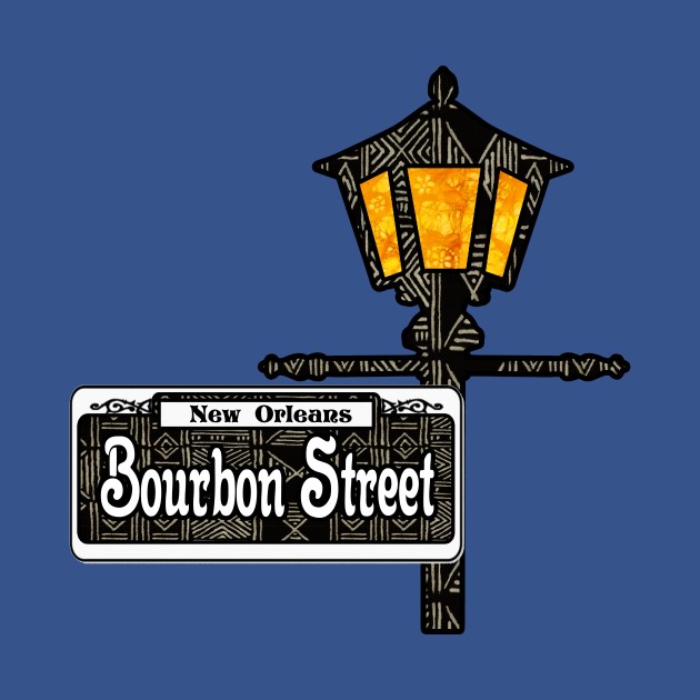 Bourbon street lamp post new orleans streets long 1
